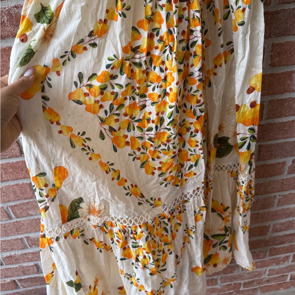 Farm Rio Off White Cashew Crossed Back Dress, Mix Print 🥰 - Picture 8 of 9